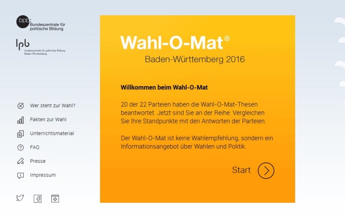 Wahl-o-mat BW 2016