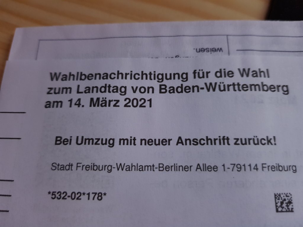 Wahlbenachrichtigung