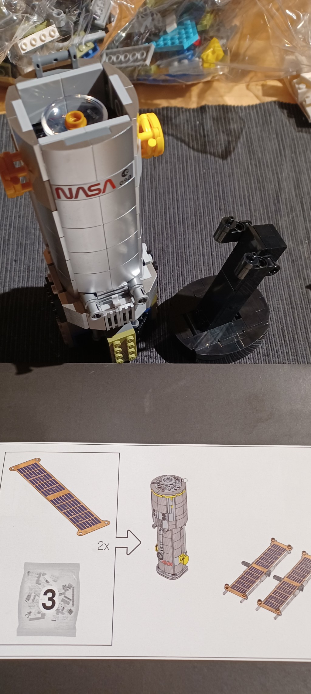 Erster Bauabschnitt Lego&nbsp;Spaceshuttle